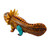 Wood alebrije sculpture, 'Golden Axolotl' - Handmade Folk Art Sculpture from Mexico