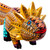 Wood alebrije sculpture, 'Golden Axolotl' - Handmade Folk Art Sculpture from Mexico