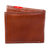 Cotton-accented leather wallet, 'Border Sunset' - Brown Leather Bifold Wallet