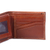 Cotton-accented leather wallet, 'Border Sunset' - Brown Leather Bifold Wallet