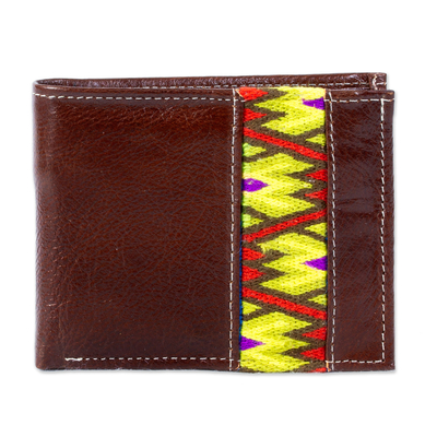 Artisan Crafted Cotton-Accented Leather Wallet