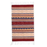 Wool area rug, 'Desert Hills' (2x3) - Multicolored Wool Area Rug (2x3)