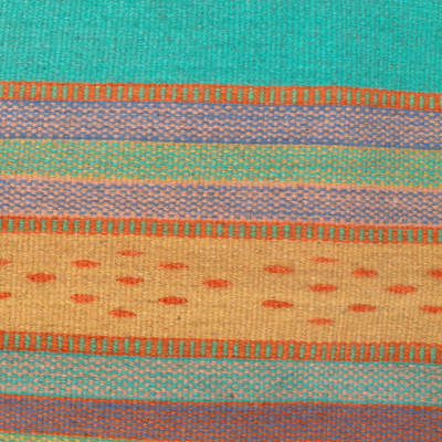 Zapotec wool accent rug, 'Sunny Hills of Mitla' 2x3.5 - Handwoven Zapotec Wool Accent Rug 2 x 3.5 Ft from Mexico