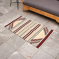 Wool area rug, 'Mesa' (2x3) - Hand Woven Wool Area Rug (2x3)