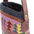 Leather accent wool sling bag, 'Zapotec Pines' - Zapotec Handwoven Grey Wool Leather Accent Sling Bag (image 2d) thumbail