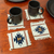 Wool coasters, 'Midnight Star' (set of 4) - Handcrafted Wool coasters (Set of 4) thumbail