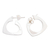Sterling silver half-hoop earrings, 'Modern Art' - Contemporary Sterling Silver Half-Hoop Earrings