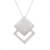 Collar colgante de plata esterlina - Collar con colgante geométrico en plata de primera ley
