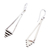 Sterling silver dangle earrings, 'Taxco Deco' - Handmade Taxco Sterling Silver Earrings (image 2c) thumbail