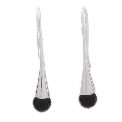 Onyx-Tropfenohrringe - Von Hand gefertigte Onyx-Ohrringe