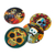 Decoupage coasters, 'Day of the Dead in Mexico' (set of 4) - Day of the Dead Theme Decoupage Coasters (Set of 4)