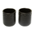 Ceramic mugs, 'Tradition in Black' (pair) - Handmade Ceramic Mugs from Mexico (Pair) (image 2b) thumbail