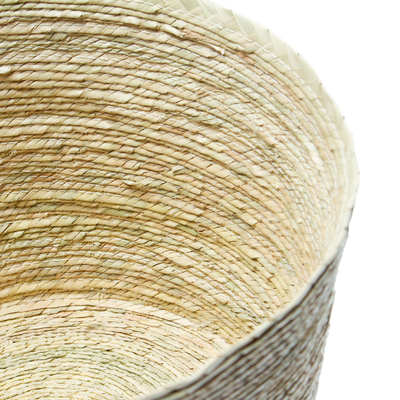 Cesta de fibras naturales - Cesta tejida a mano de México