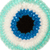 Crocheted wall accent, 'See No Evil in Aqua' - Handmade Evil Eye Talisman from Mexico