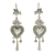 Sterling silver chandelier earrings, 'Mazahua Treasure' - Heart Motif Chandelier Earrings