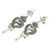 Sterling silver chandelier earrings, 'Mazahua Treasure' - Heart Motif Chandelier Earrings