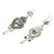 Sterling silver chandelier earrings, 'Mazahua Treasure' - Heart Motif Chandelier Earrings