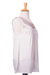 Sleeveless cotton blouse, 'Highlands' - Artisan Crafted Sleeveless White Cotton Blouse from Mexico (image 2c) thumbail