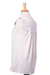 Sleeveless cotton blouse, 'Highlands' - Artisan Crafted Sleeveless White Cotton Blouse from Mexico (image 2e) thumbail
