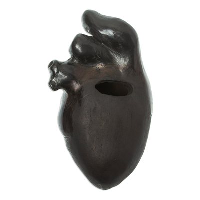 Escultura de cerámica - Escultura de arcilla negra hecha a mano