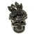 Ceramic figurine, 'Dark Frida' - Barro Negro Skull Figurine from Mexico