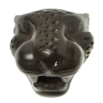 Keramik-Maske, 'schwarzer Jaguar - kleine Barro Negro Maske