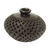 Decorative ceramic vase, 'Bartolo Black' - Handmade Black Clay Decorative Vase