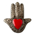 Embossed tin wall accent, 'Heart in Hand' - Lacquered Embossed Tin Wall Accent
