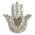 Embossed tin wall accent, 'Hand of Fatima' - Artisan Crafted Metal Wall Accent from Mexico (image 2e) thumbail