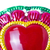 Embossed tin wall accent, 'Colorful Heart' - Multicolored Embossed Tin Sheet Wall Decor