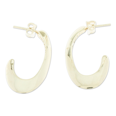Half-hoop Earrings Crafted from 925 Sterling Silver in Taxco - Rock the ...