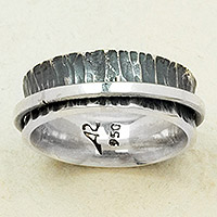 Silver meditation ring, ‘Mystical Orbit’