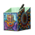 Decoupage wood pencil holder, 'Multicolored Hamsa' - Multicolor Decoupage Hamsa Pine Wood Pencil Holder thumbail