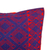 Kissenbezug aus Baumwolle, 'Rot mit Blau' - Kissenbezug aus roter und blauer Brokat-Baumwolle aus Mexiko