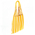 Cotton shoulder bag, 'Summer Glow' - Handloomed Cotton Striped Shoulder Bag in Yellow from Mexico