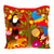 Embroidered cotton cushion cover, 'Jungle Fete' - Artisan Crafted Cushion Cover from Mexico (image 2a) thumbail