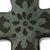 Barro negro wall cross, ‘Little Flower of Prayers’ - Handcrafted Barro Negro Wall Cross from Mexico
