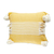 Cotton cushion cover, 'Honey Home' - Honey and Ivory Cotton Cushion Cover Handloomed in Mexico
