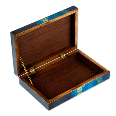 caja decorativa decoupage - Caja decorativa de decoupage de madera de pino de México