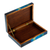 Decoupage decorative box, 'Sacred San Miguel's Heart' - Pine Wood Decoupage Decorative Box from Mexico (image 2d) thumbail