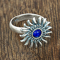 Lapis lazuli cocktail ring, 'Sun in Blue'