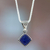 Lapis lazuli pendant necklace, 'Lapis Rhombus' - Artisan Crafted Lapis Lazuli Pendant Necklace from Mexico (image 2) thumbail