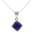 Lapis lazuli pendant necklace, 'Lapis Rhombus' - Artisan Crafted Lapis Lazuli Pendant Necklace from Mexico thumbail
