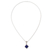 Lapis lazuli pendant necklace, 'Lapis Rhombus' - Artisan Crafted Lapis Lazuli Pendant Necklace from Mexico (image 2b) thumbail