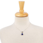Lapis lazuli pendant necklace, 'Lapis Rhombus' - Artisan Crafted Lapis Lazuli Pendant Necklace from Mexico