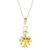 Amber pendant necklace, 'Bright Ladybug' - 925 Sterling Silver and Amber Pendant Necklace from Mexico