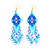 Beaded waterfall earrings, 'Sweet Cascade' - Blue Beaded Waterfall Earrings from Mexico (image 2b) thumbail