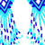 Beaded waterfall earrings, 'Sweet Cascade' - Blue Beaded Waterfall Earrings from Mexico (image 2d) thumbail