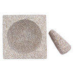 Basalt molcajete, 'Aztec Tradition' - Mexican Volcanic Basalt Stone Molcajete Mixing Bowl