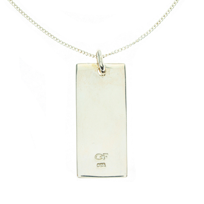 Enameled sterling silver pendant necklace, 'Flag of Pride' - Rainbow-Enameled Sterling Silver Pendant Necklace